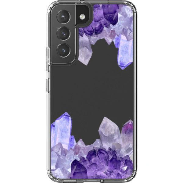 Purple Crystal Cluster Clear Phone Case - Image 31