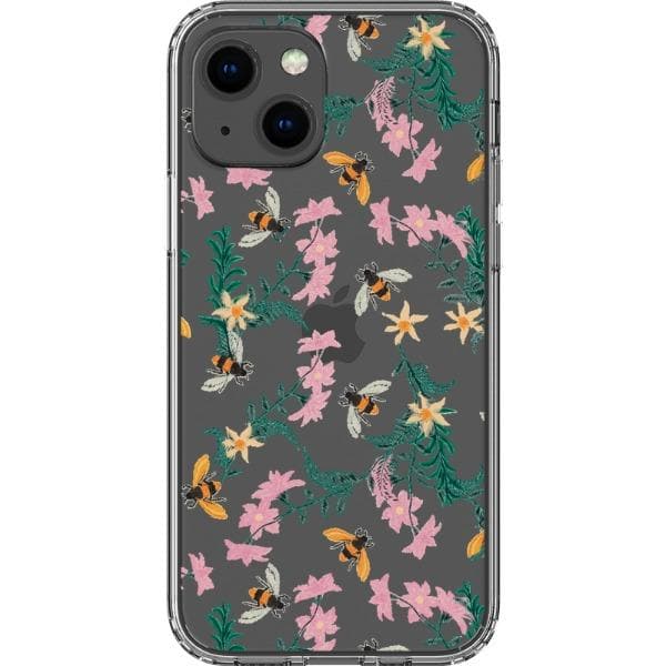 Stitched Bees Clear Phone Case - Image 12