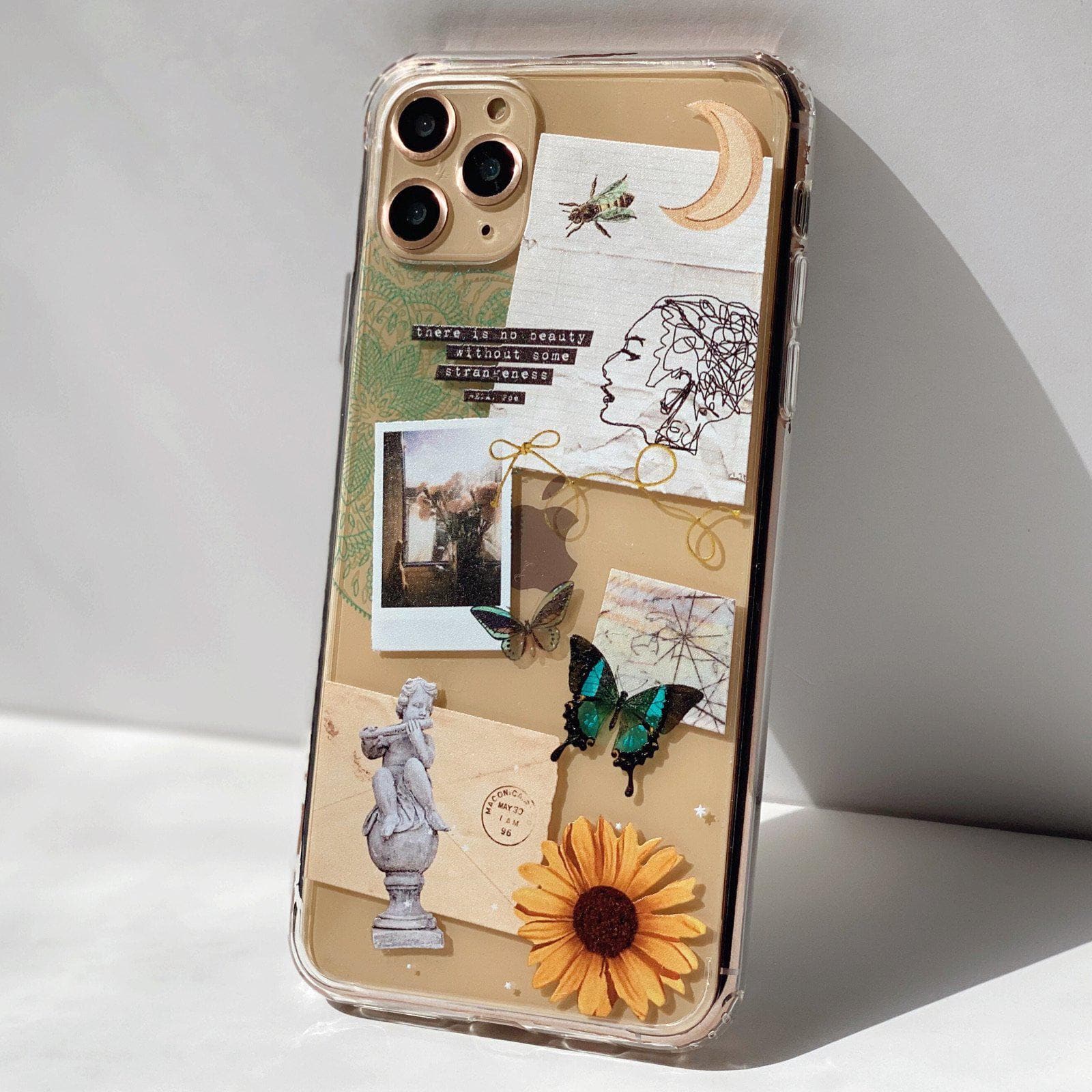 Strange Abstract Clippings Clear Phone Case - Image 3