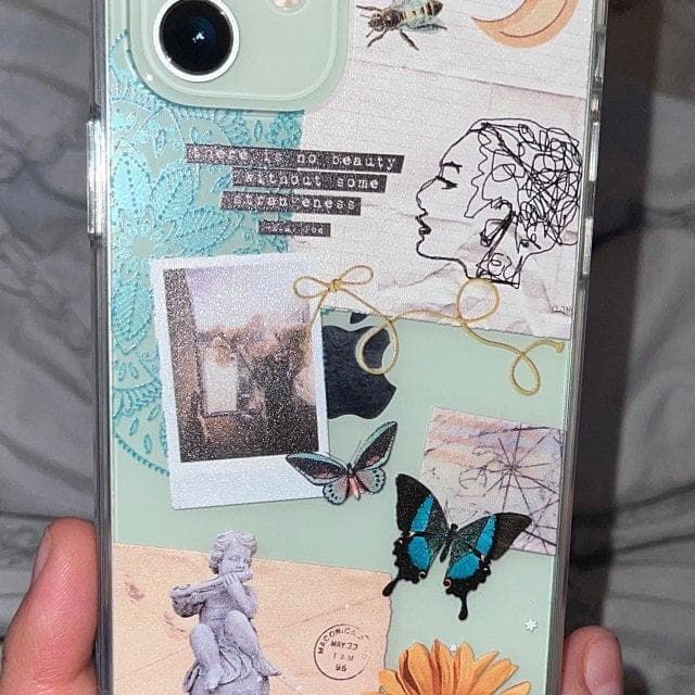 Strange Abstract Clippings Clear Phone Case - Image 7