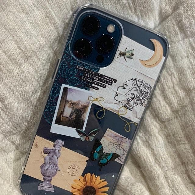 Strange Abstract Clippings Clear Phone Case - Image 8