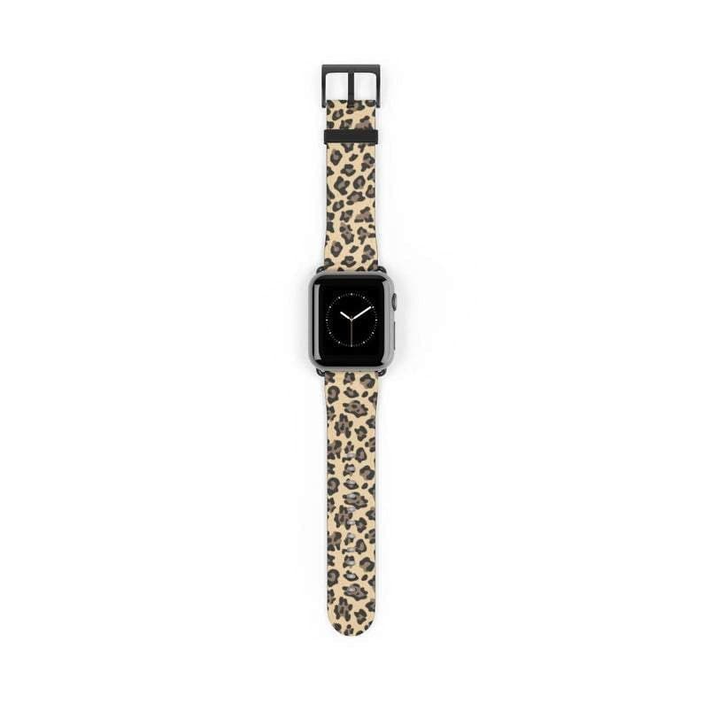 Tan Leopard Animal Print Apple Watch Band - Image 3