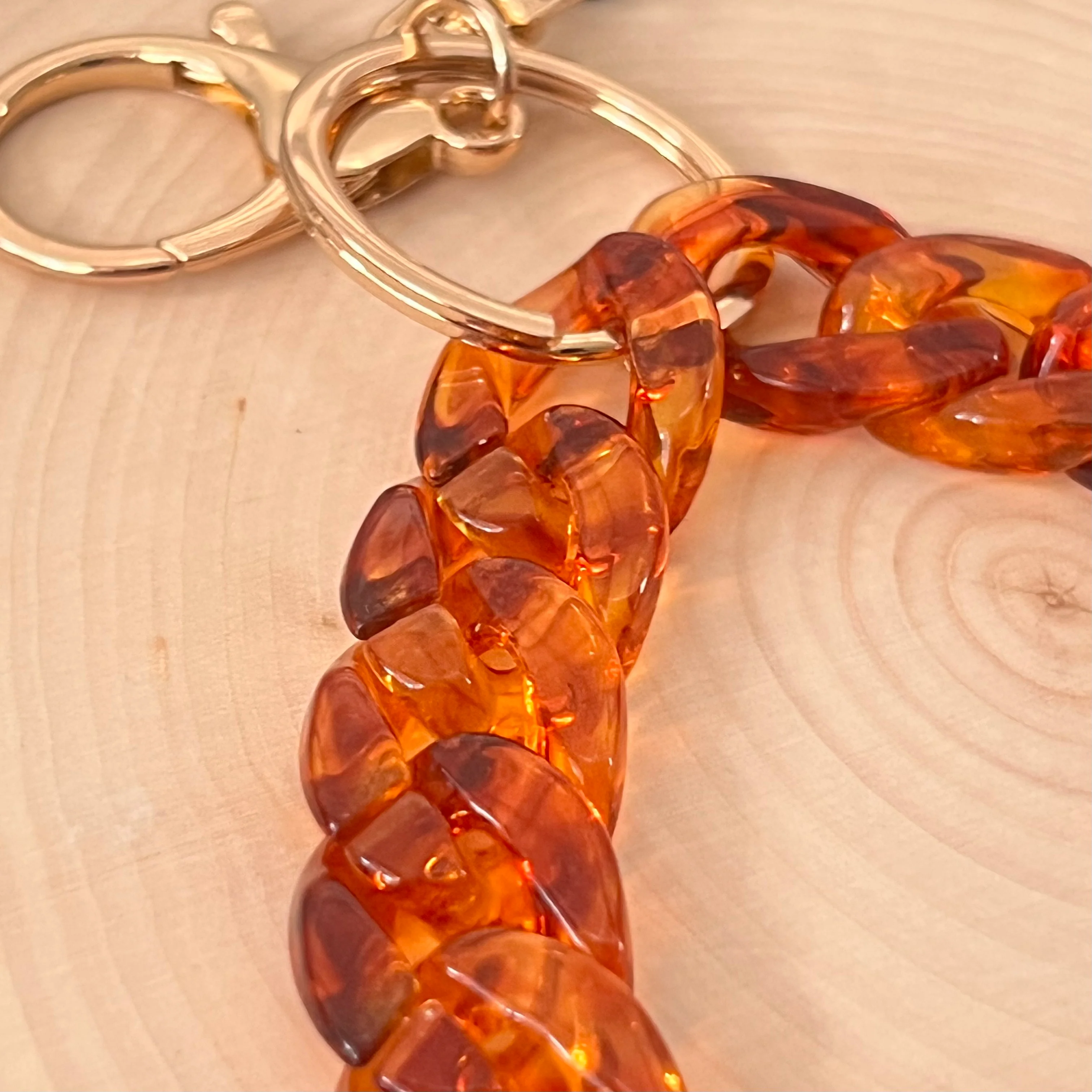 Tortoise Shell Resin Links Phone Charm - Image 7