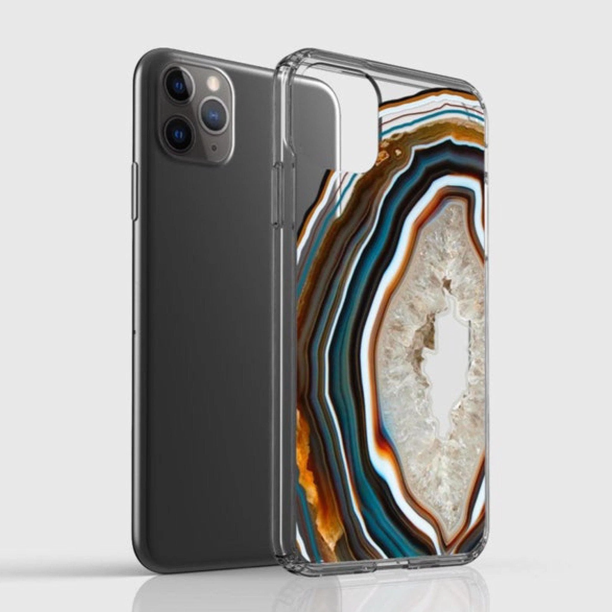 Warm Geode Clear Phone Case - Image 5